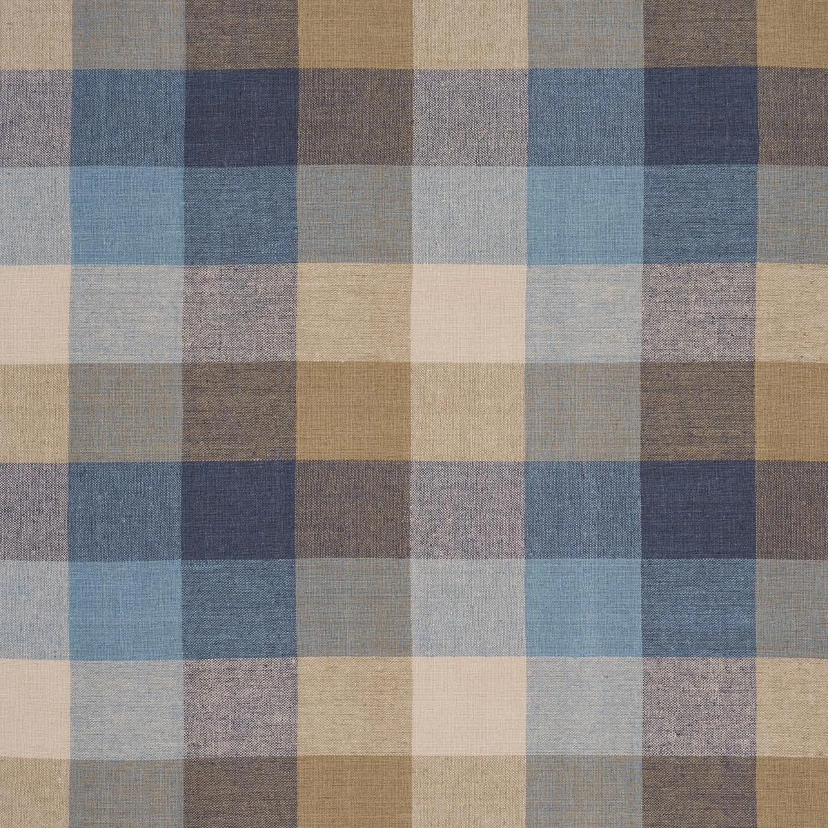 Schumacher 3452002 Graylyn Plaid Indigo fabric swatch