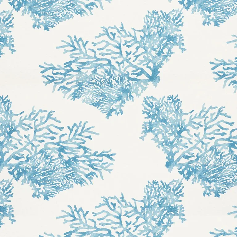 Schumacher 175364 Great Barrier Reef Blue fabric swatch