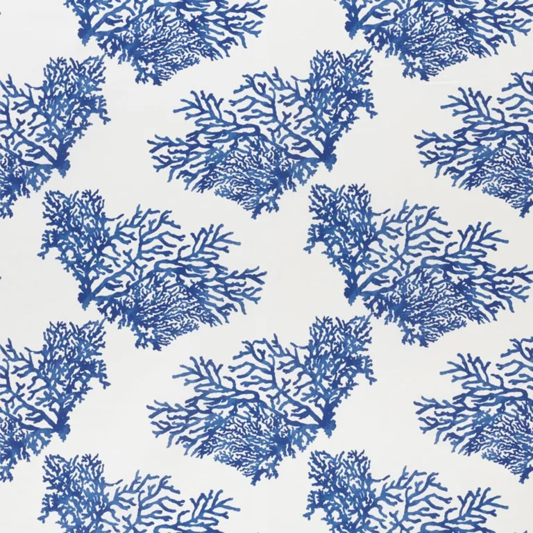 Schumacher 178290 Great Barrier Reef Ii Indigo fabric swatch