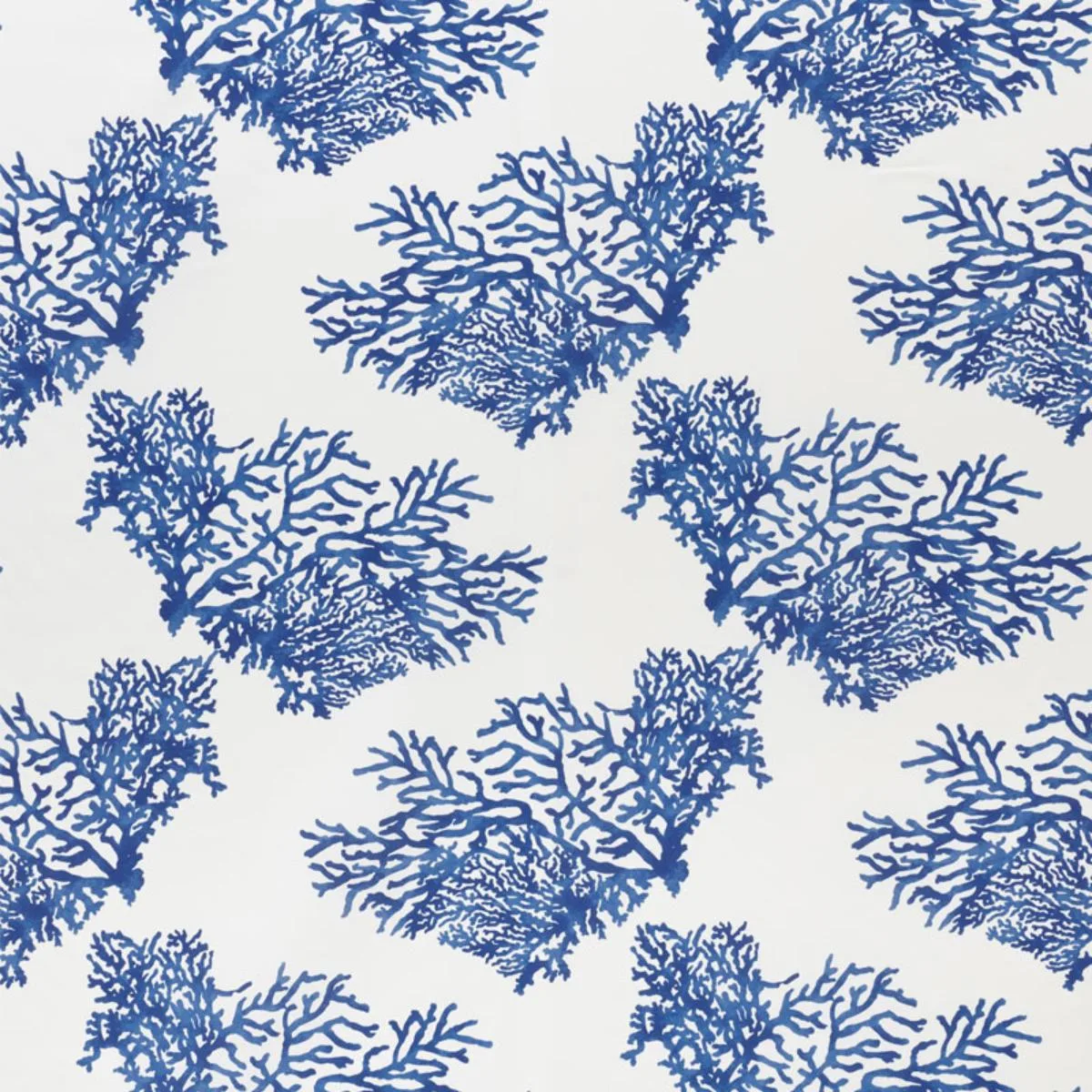 Schumacher 178290 Great Barrier Reef Ii Indigo fabric swatch