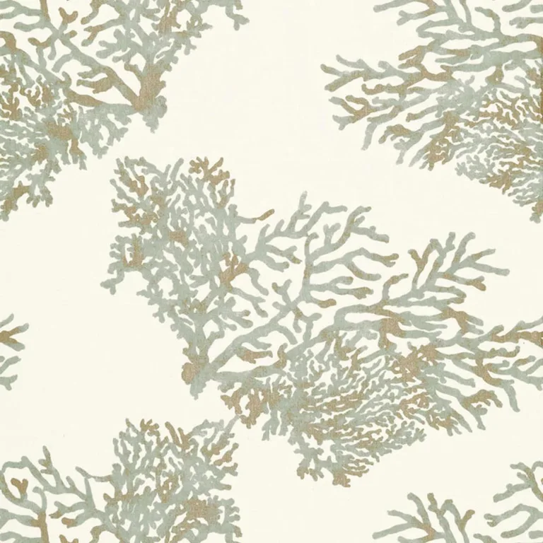 Schumacher 175362 Great Barrier Reef Moonstone fabric swatch