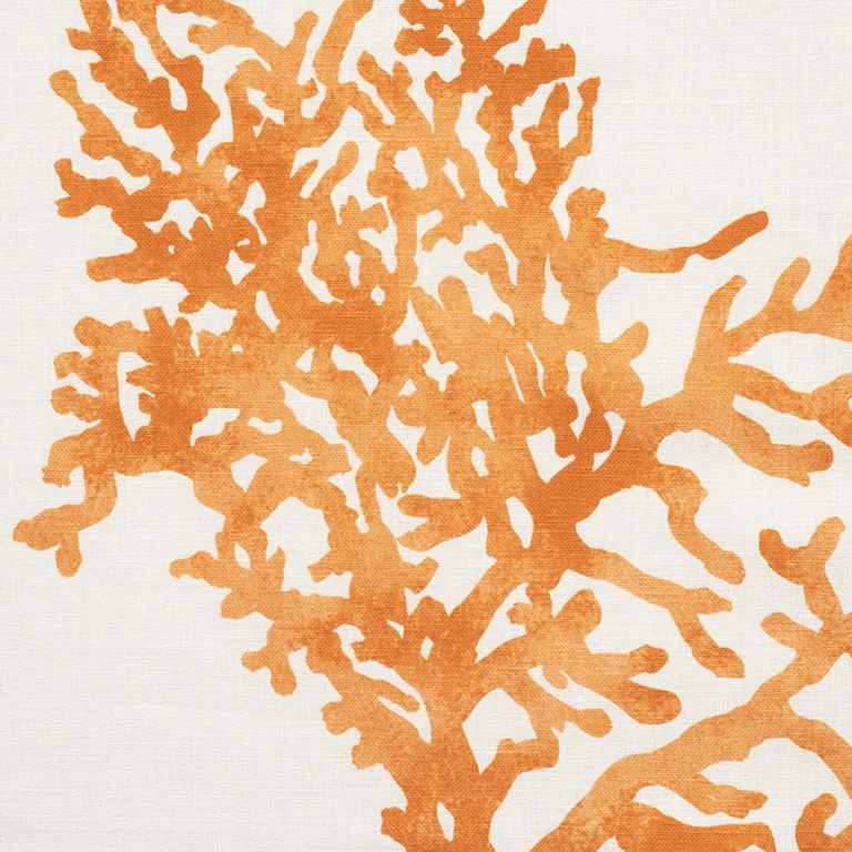 Schumacher 175366 Great Barrier Reef Orange fabric swatch