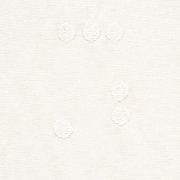 Schumacher 75632 Great Rock Embroidery Ivory fabric swatch