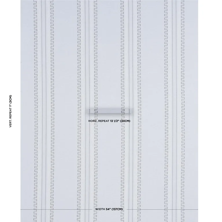 Schumacher 83230 Greco Stripe Chambray fabric swatch
