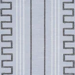 Schumacher 83230 Greco Stripe Chambray fabric swatch