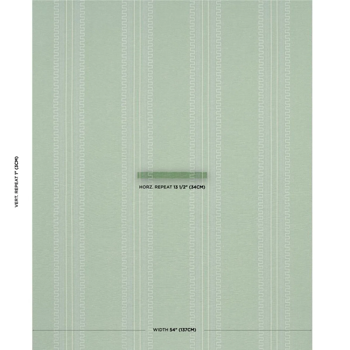 Schumacher 83232 Greco Stripe Green fabric swatch
