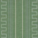Schumacher 83232 Greco Stripe Green fabric swatch