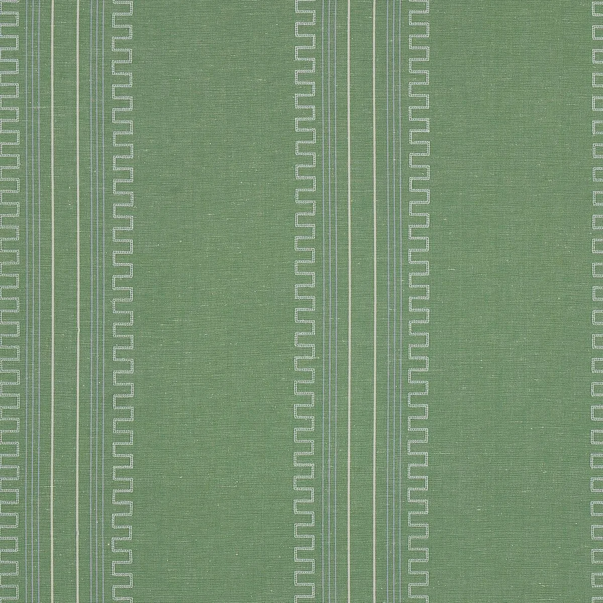 Schumacher 83232 Greco Stripe Green fabric swatch