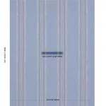 Schumacher 83231 Greco Stripe Navy fabric swatch