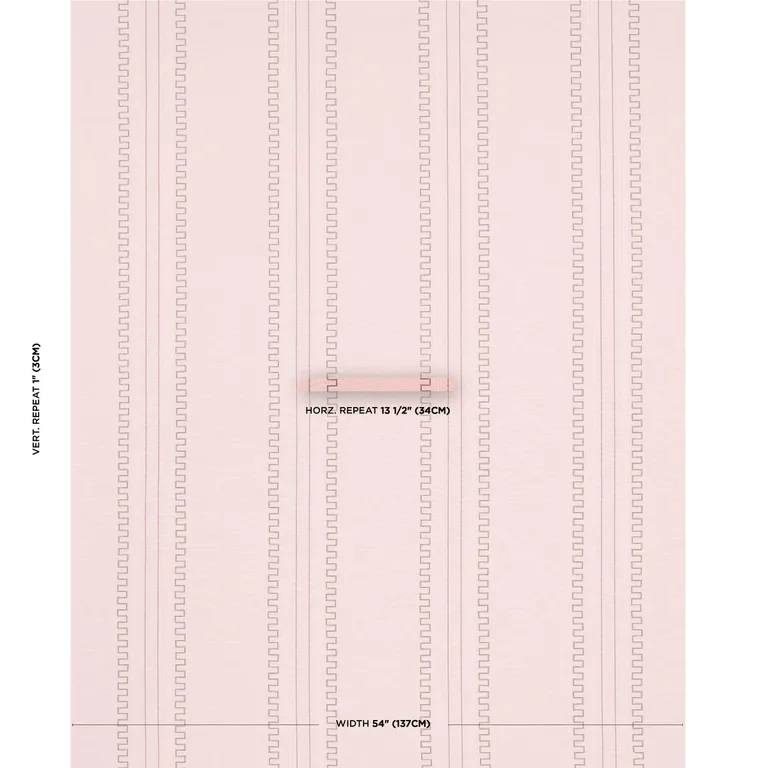 Schumacher 83233 Greco Stripe Pink fabric swatch