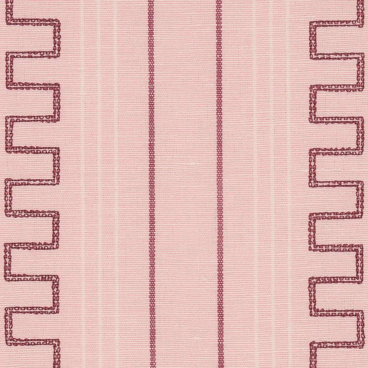 Schumacher 83233 Greco Stripe Pink fabric swatch