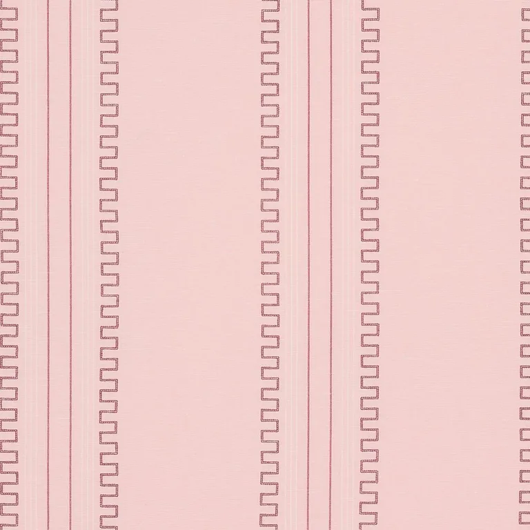 Schumacher 83233 Greco Stripe Pink fabric swatch