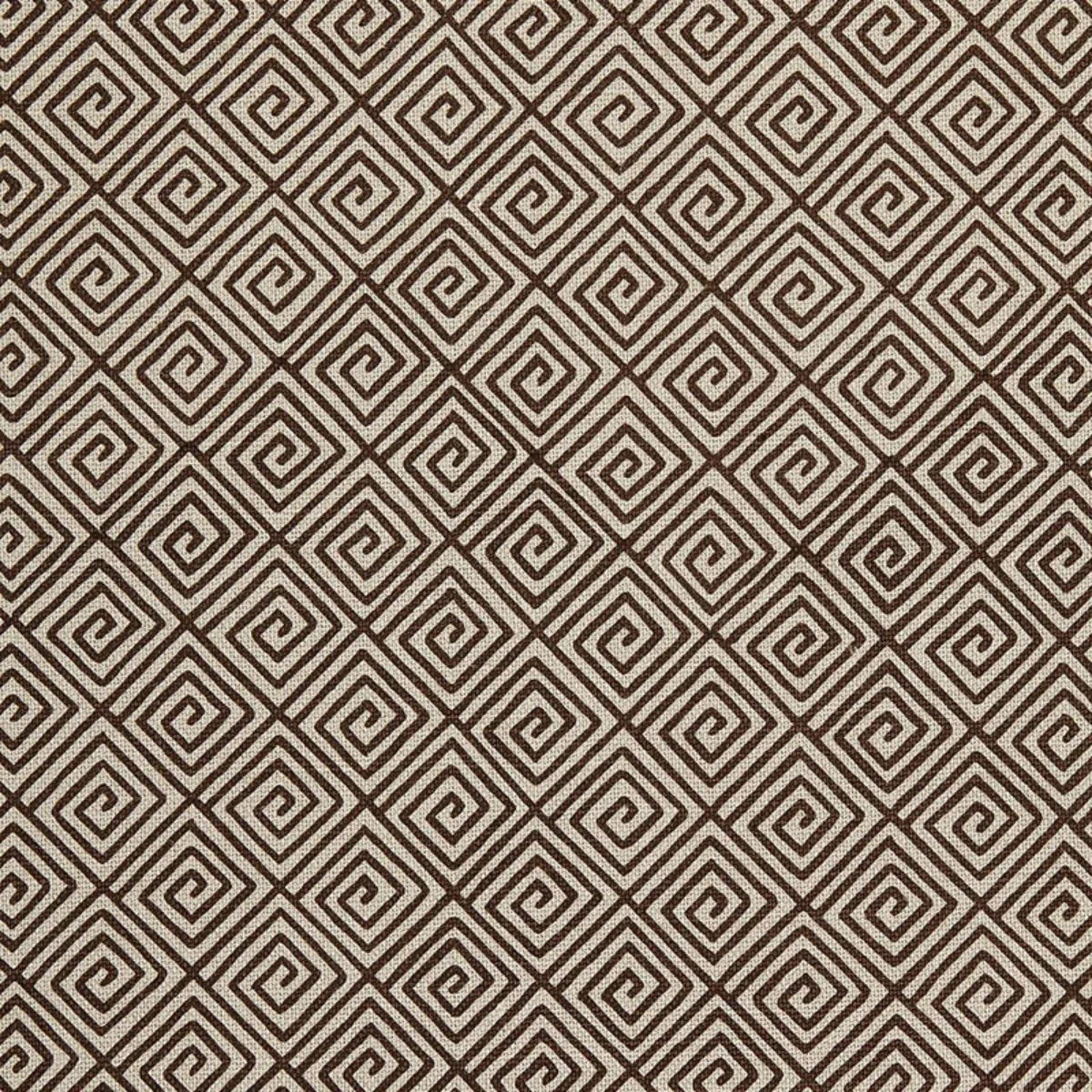 Schumacher 174503 Greek Key Java fabric swatch