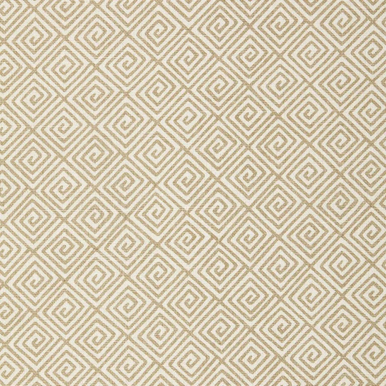 Schumacher 174500 Greek Key Sand fabric swatch