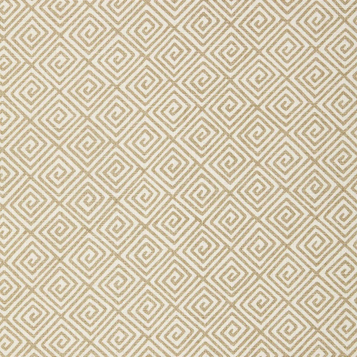 Schumacher 174500 Greek Key Sand fabric swatch