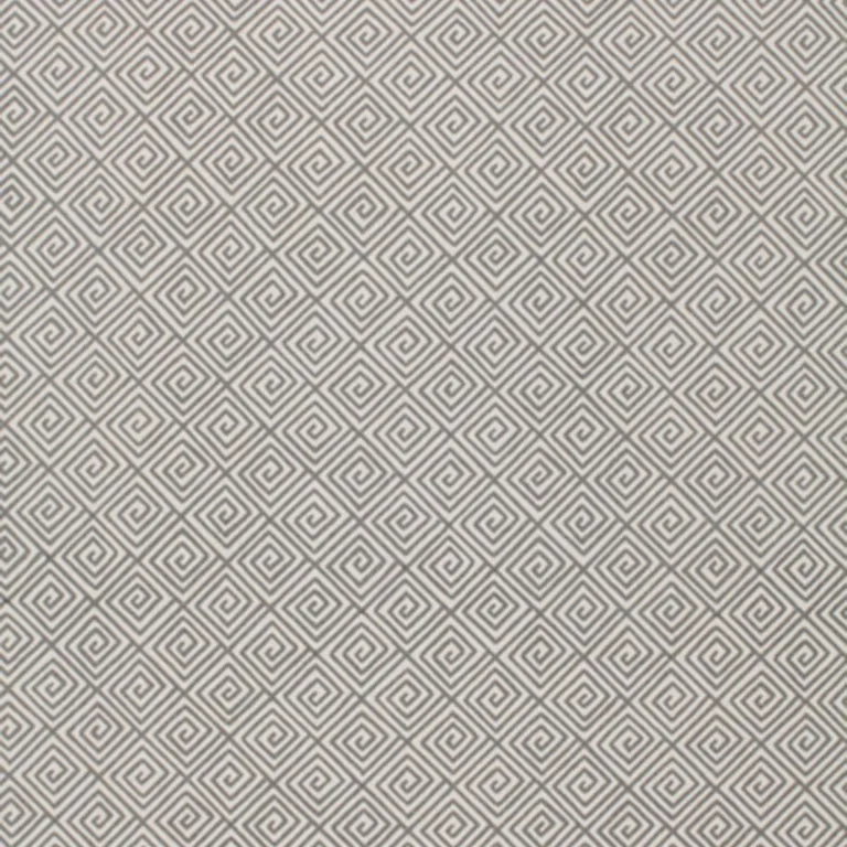 Schumacher 174501 Greek Key Smoke fabric swatch