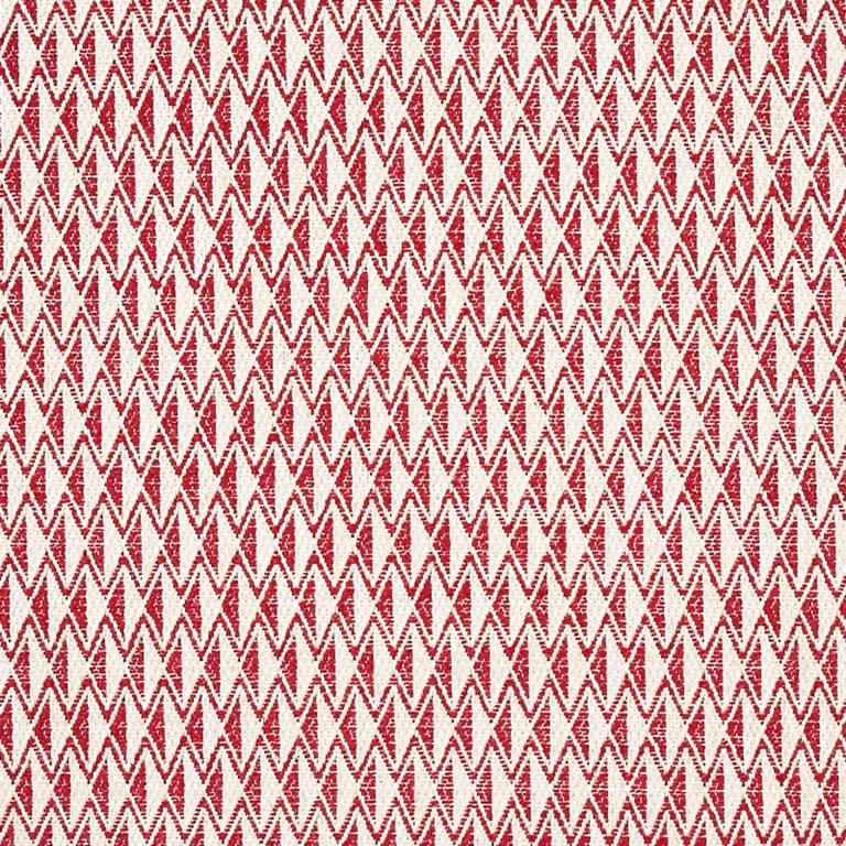 Schumacher 70547 Greenpoint Red fabric swatch