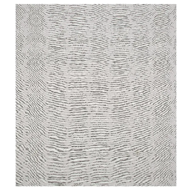 Schumacher 80421 Greta Damask Grey fabric swatch