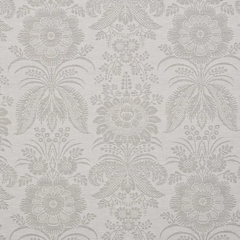 Schumacher 80421 Greta Damask Grey fabric swatch