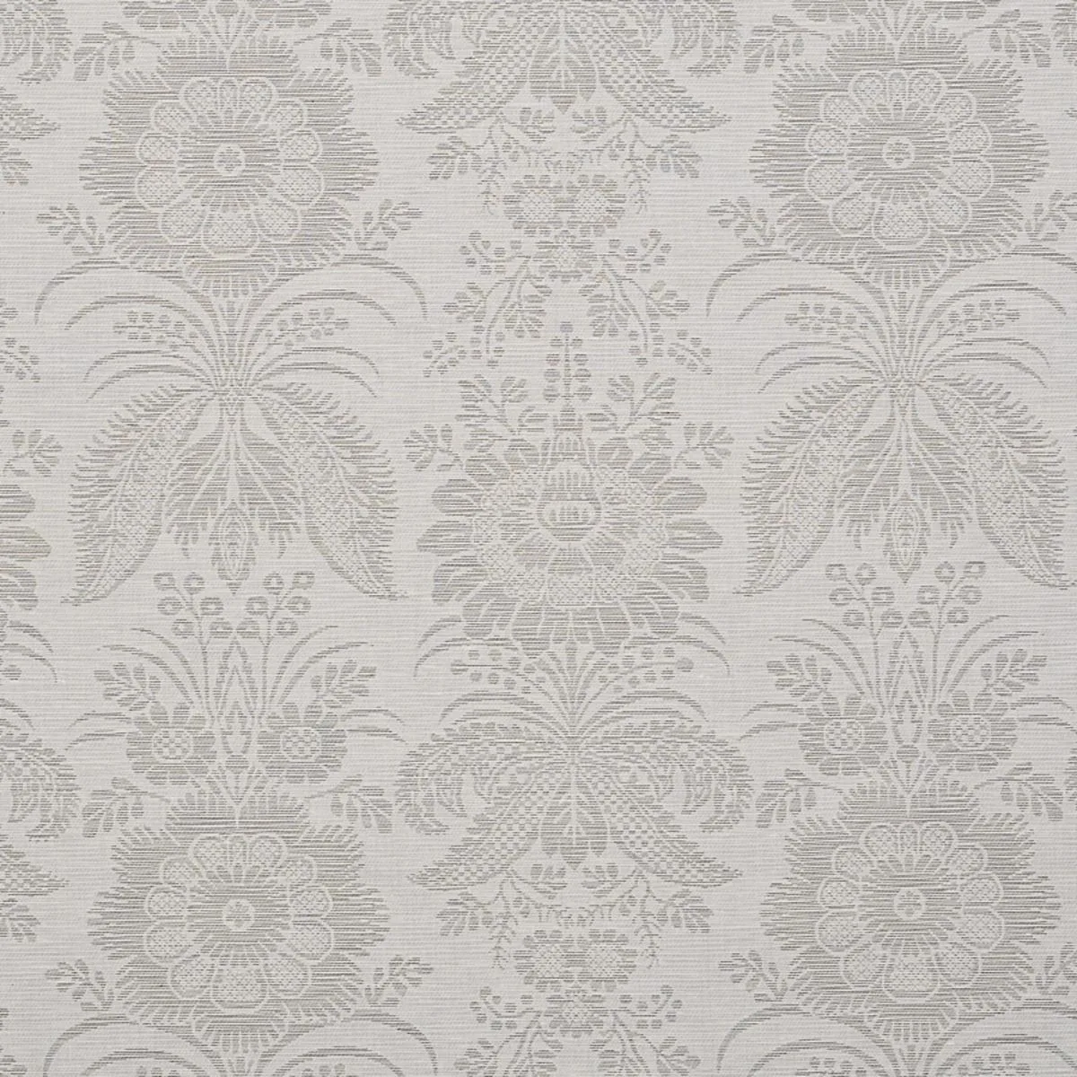 Schumacher 80421 Greta Damask Grey fabric swatch