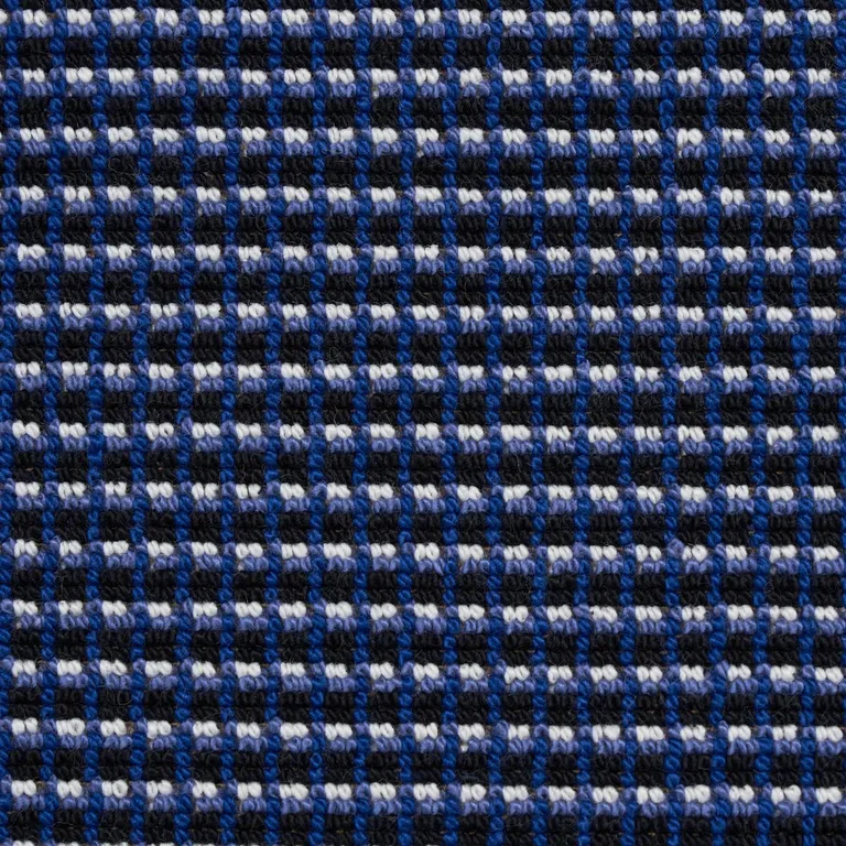 Schumacher 81001 Grunda éPinglé Cobalt fabric swatch