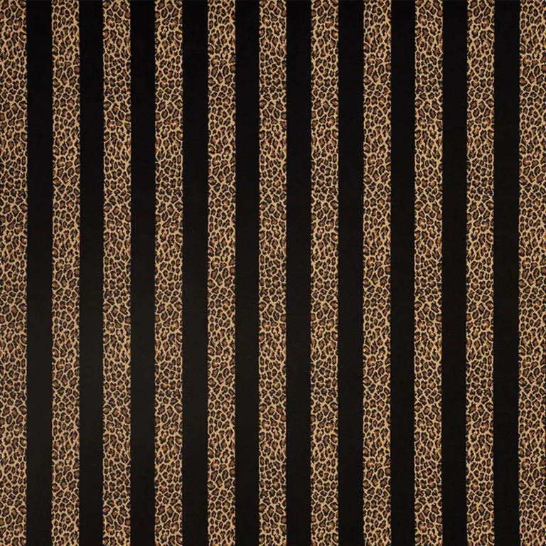 Schumacher 77142 Guepard Stripe Velvet Black fabric swatch