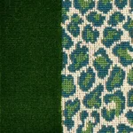 Schumacher 77141 Guepard Stripe Velvet Emerald fabric swatch