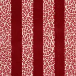 Schumacher 77143 Guepard Stripe Velvet Red fabric swatch