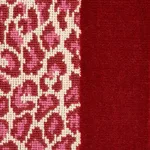 Schumacher 77143 Guepard Stripe Velvet Red fabric swatch