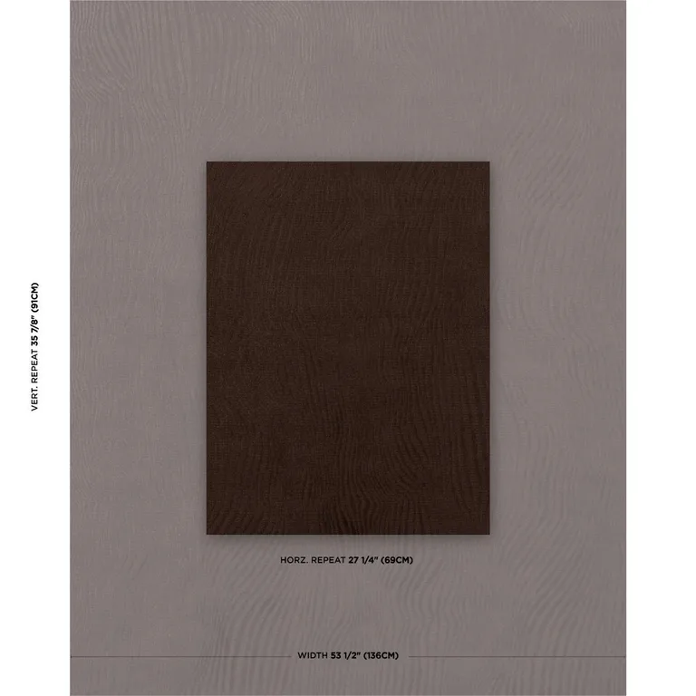 Schumacher 80363 Gunta Cut Velvet Espresso fabric swatch