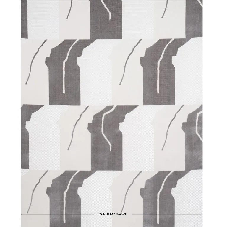 Schumacher 81801 Gustavian Dance Velvet Grey fabric swatch