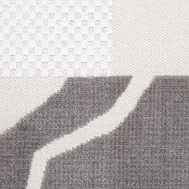 Schumacher 81801 Gustavian Dance Velvet Grey fabric swatch
