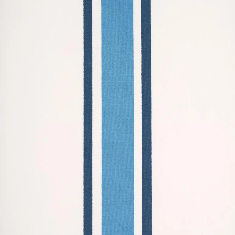 Schumacher 183741 Hadwen Stripe Blues fabric swatch