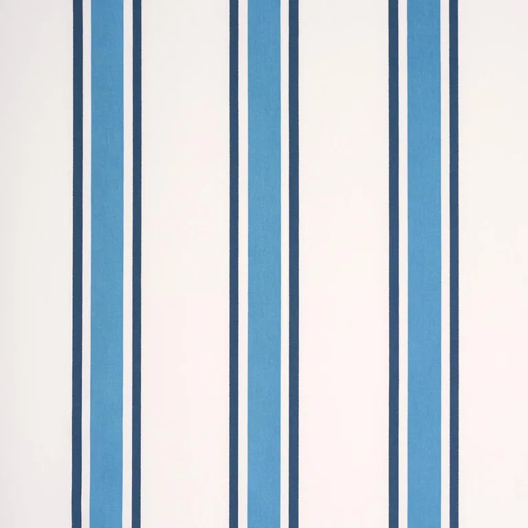 Schumacher 183741 Hadwen Stripe Blues fabric swatch
