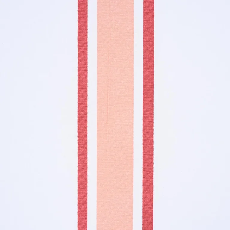 Schumacher 183742 Hadwen Stripe Coral fabric swatch
