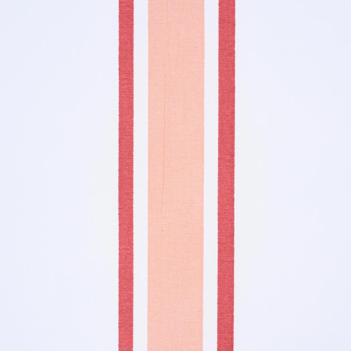 Schumacher 183742 Hadwen Stripe Coral fabric swatch