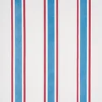 Schumacher 183740 Hadwen Stripe Red & Blue fabric swatch