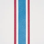 Schumacher 183740 Hadwen Stripe Red & Blue fabric swatch