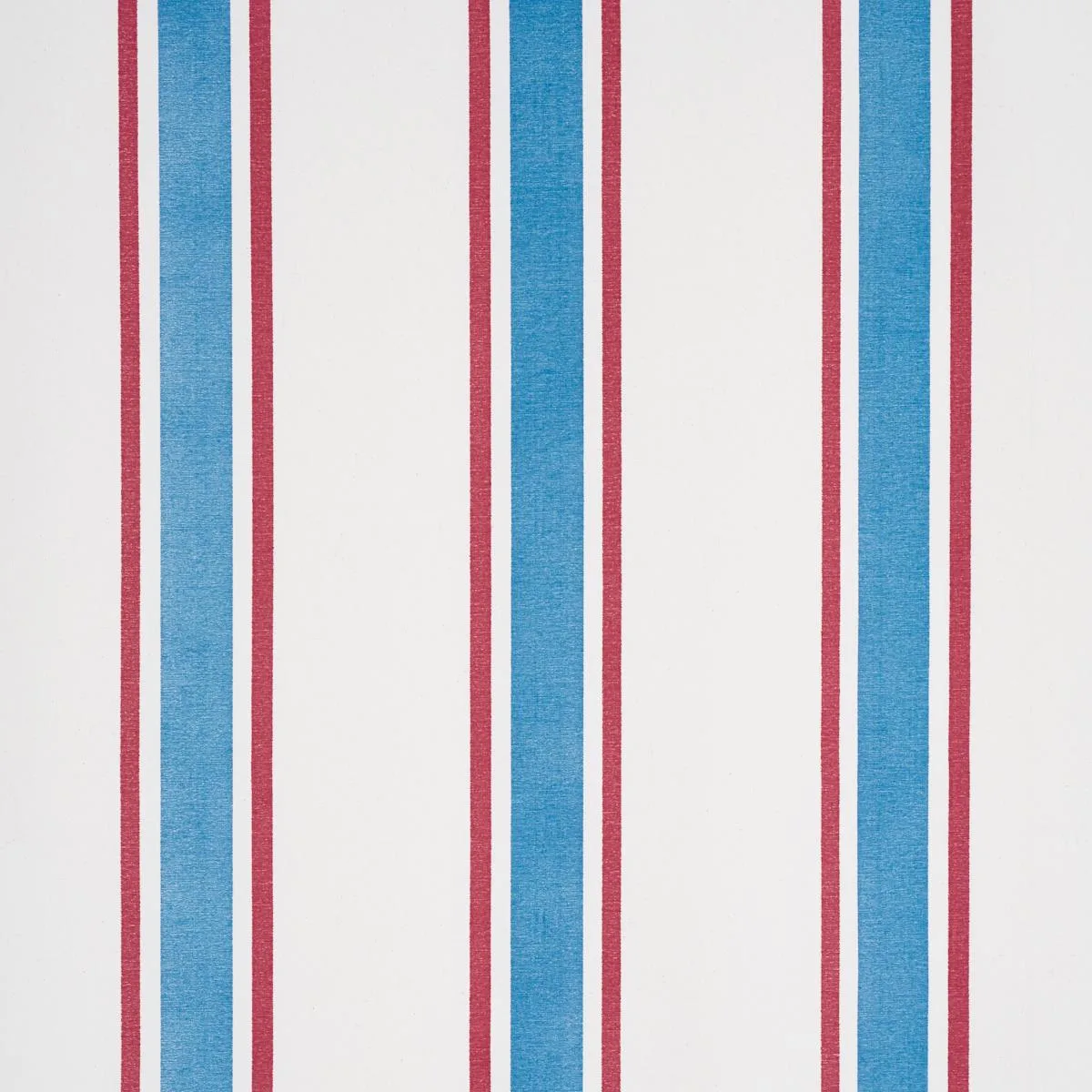 Schumacher 183740 Hadwen Stripe Red & Blue fabric swatch