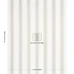 Schumacher 183743 Hadwen Stripe Yellow & Blue fabric swatch