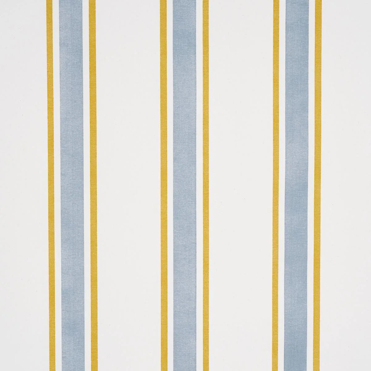Schumacher 183743 Hadwen Stripe Yellow & Blue fabric swatch
