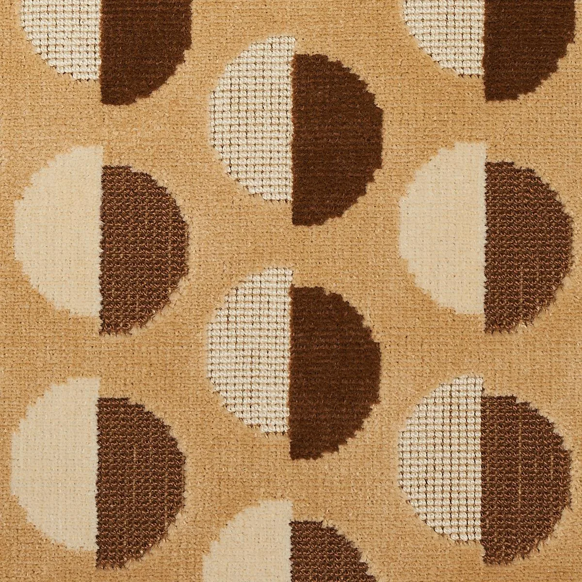 Schumacher 80852 Half Moon Velvet Camel fabric swatch