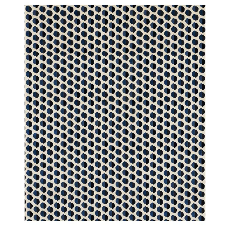 Schumacher 80850 Half Moon Velvet Navy fabric swatch