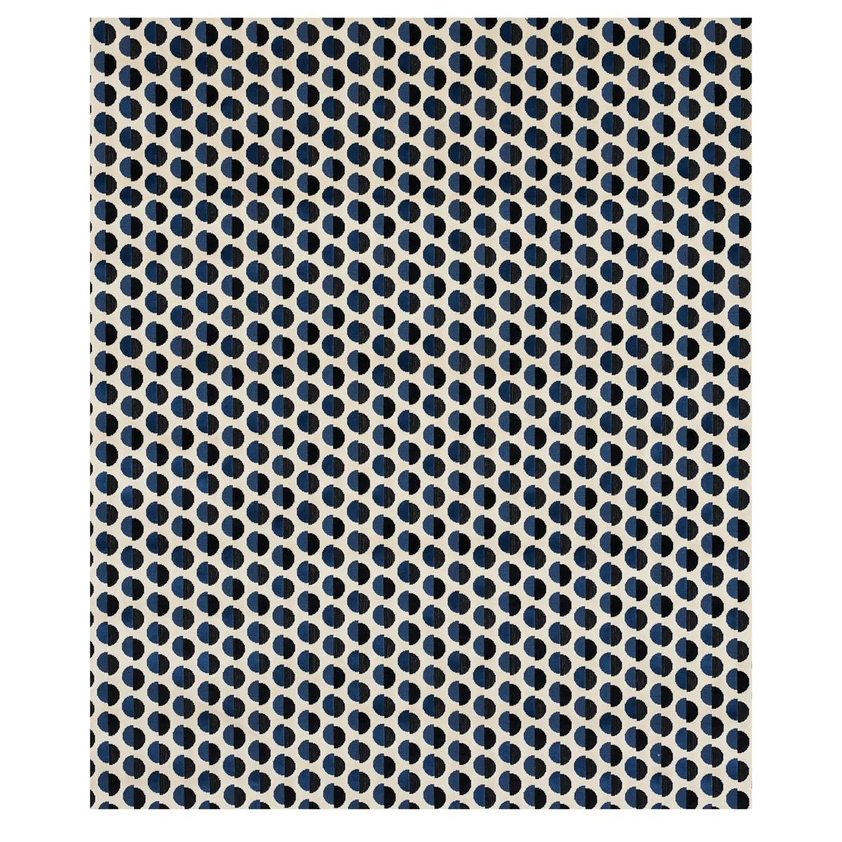 Schumacher 80850 Half Moon Velvet Navy fabric swatch
