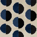 Schumacher 80850 Half Moon Velvet Navy fabric swatch