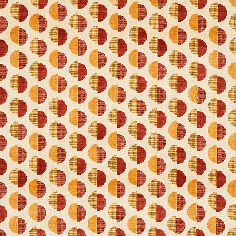 Schumacher 80851 Half Moon Velvet Ochre fabric swatch