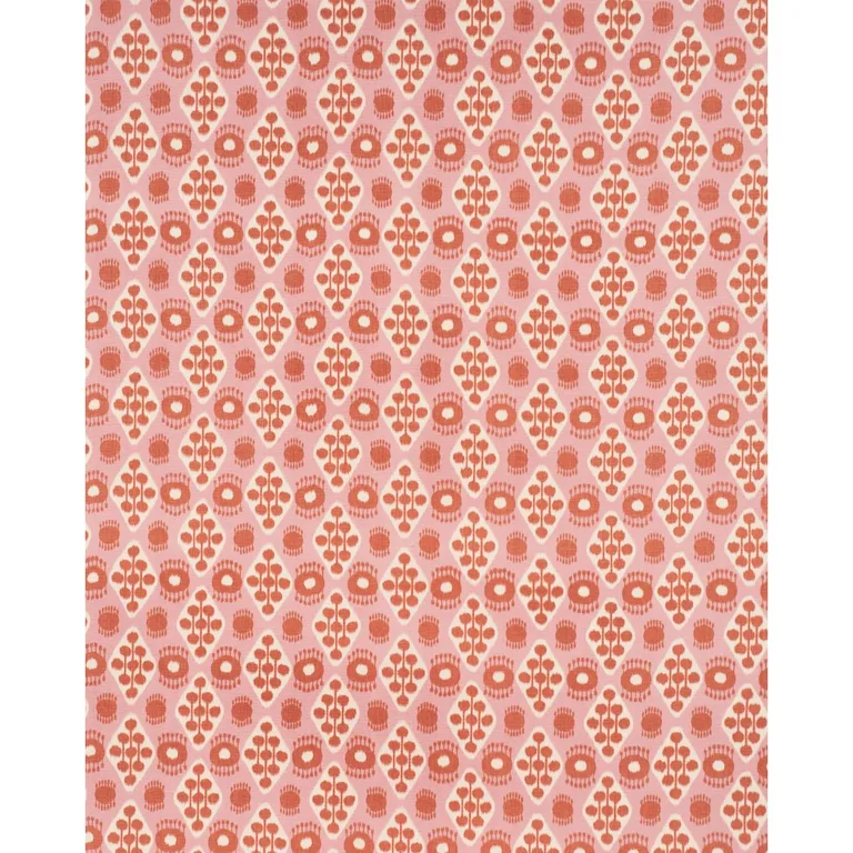 Schumacher 181302 Hamilton Ikat Pink And Tangerine fabric swatch