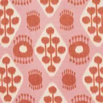 Schumacher 181302 Hamilton Ikat Pink And Tangerine fabric swatch