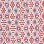 Schumacher 181301 Hamilton Ikat Sky And Cherry fabric swatch