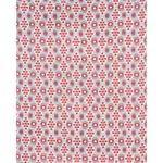 Schumacher 181301 Hamilton Ikat Sky And Cherry fabric swatch
